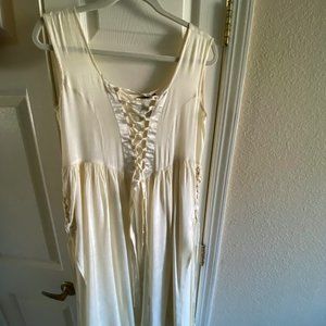 Renaissance Style Lace-Up Peasant Dress